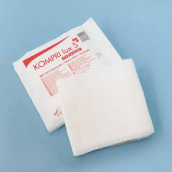 Серветки (компреси) марлеві KOMPRI lux S cтерильні, без нитки RTG 10x20 cм 16 шарів